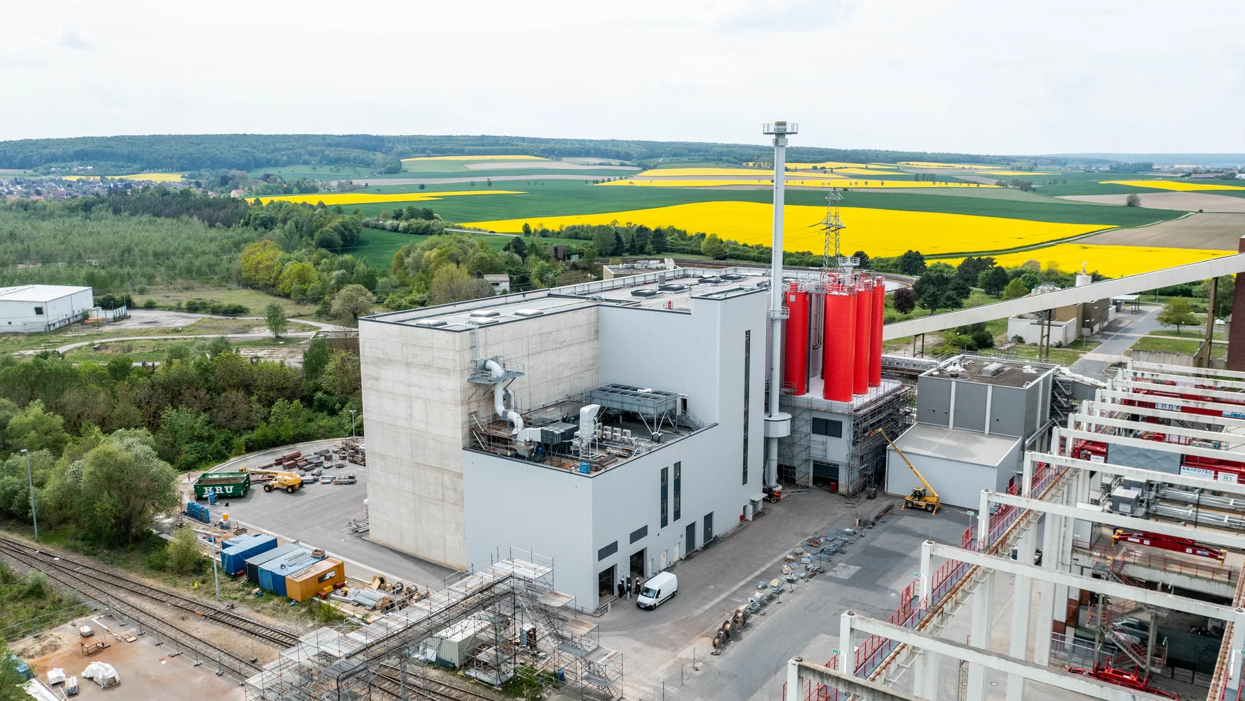 Baustelle der KVA Buschhaus im Mai 2022.